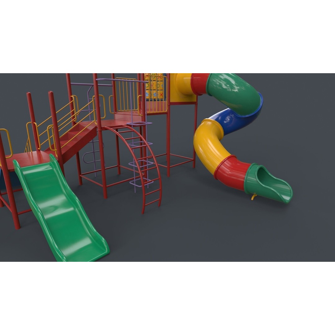 Outdoor Jungle Gym 3D Model – Low Poly PBR Game Asset, FBX - View 31