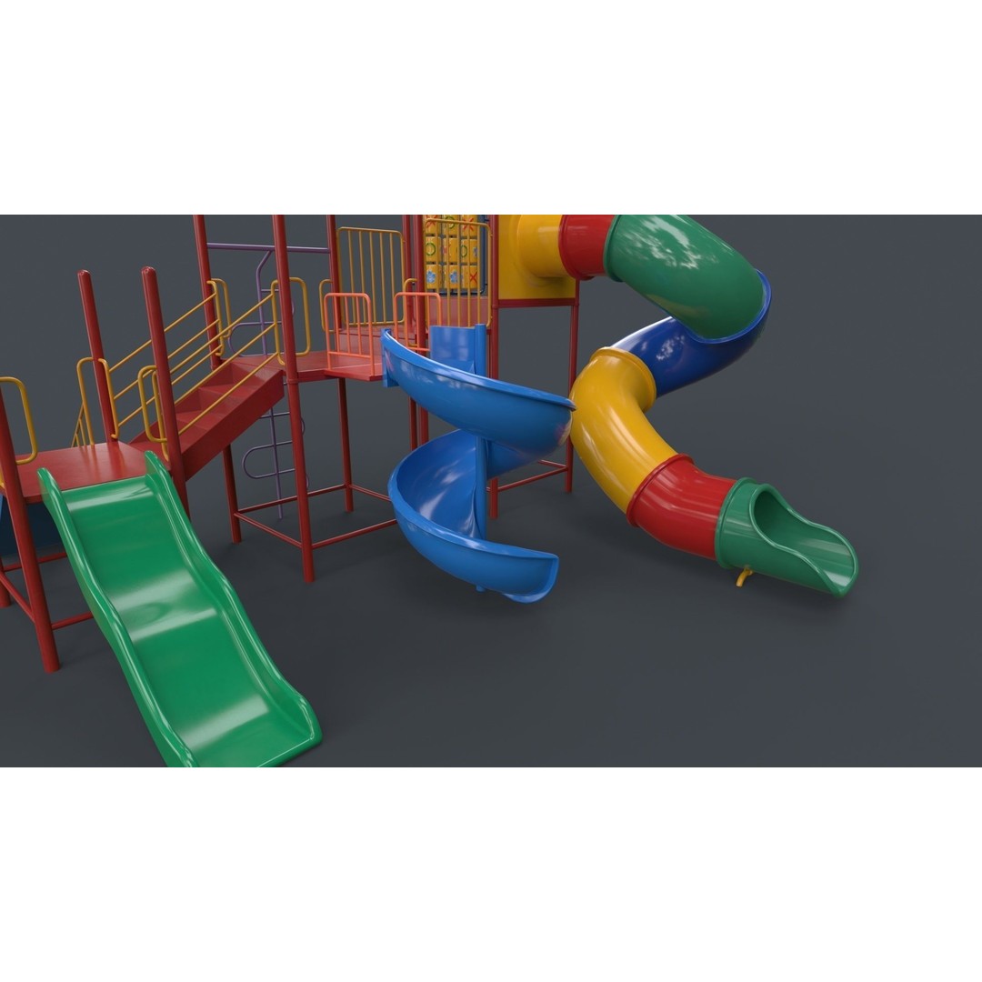 Outdoor Jungle Gym 3D Model – Low Poly PBR Game Asset, FBX - View 32