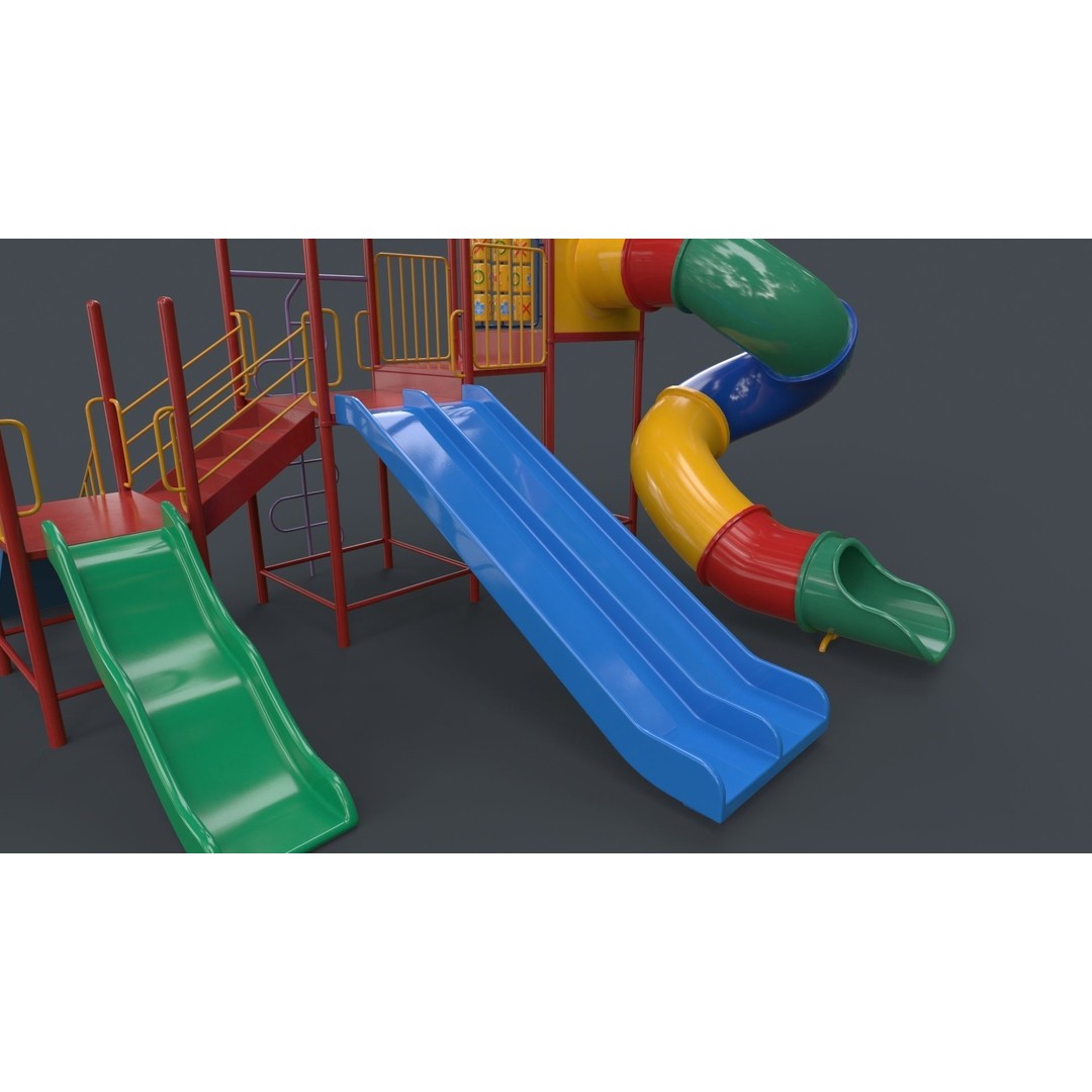 Outdoor Jungle Gym 3D Model – Low Poly PBR Game Asset, FBX - View 36