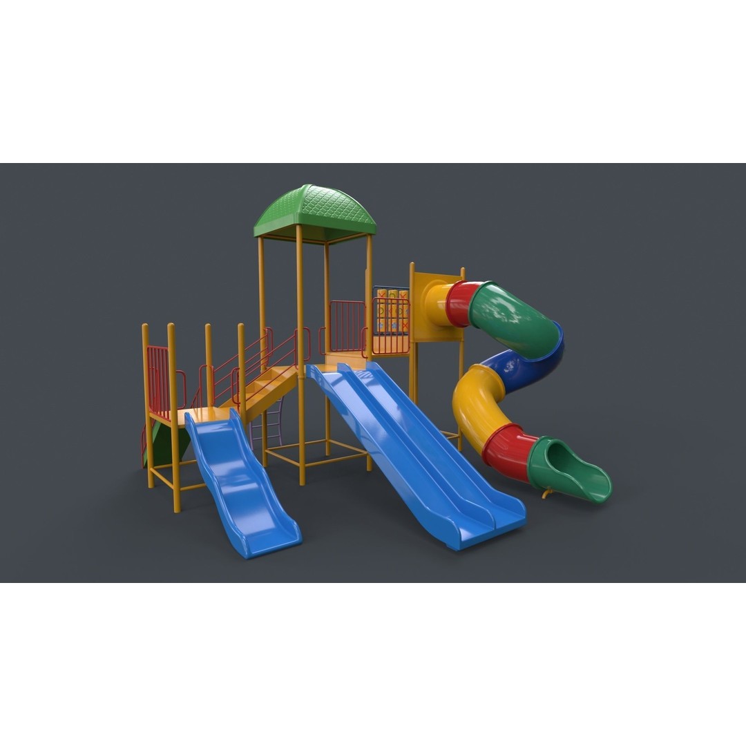 Outdoor Jungle Gym 3D Model – Low Poly PBR Game Asset, FBX - View 37