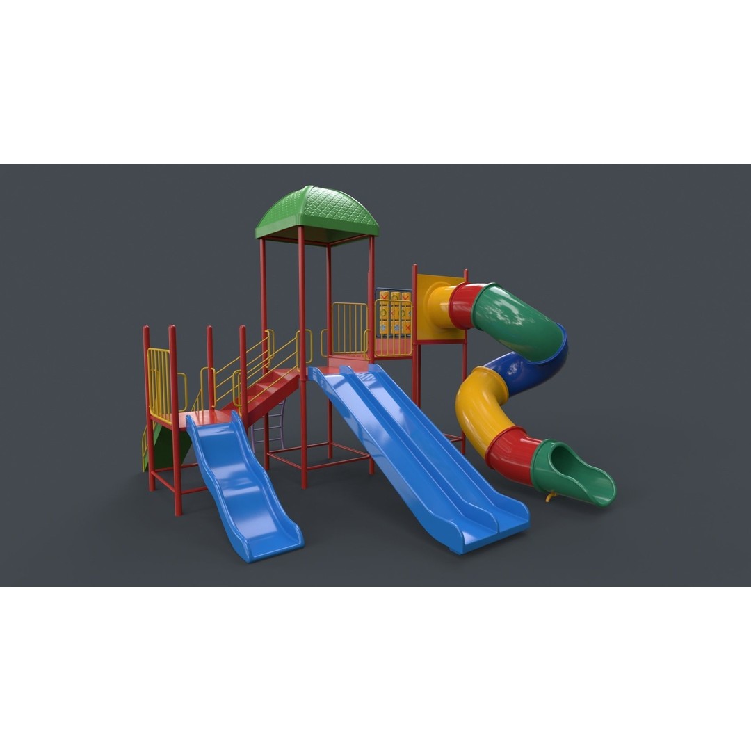 Outdoor Jungle Gym 3D Model – Low Poly PBR Game Asset, FBX - View 39