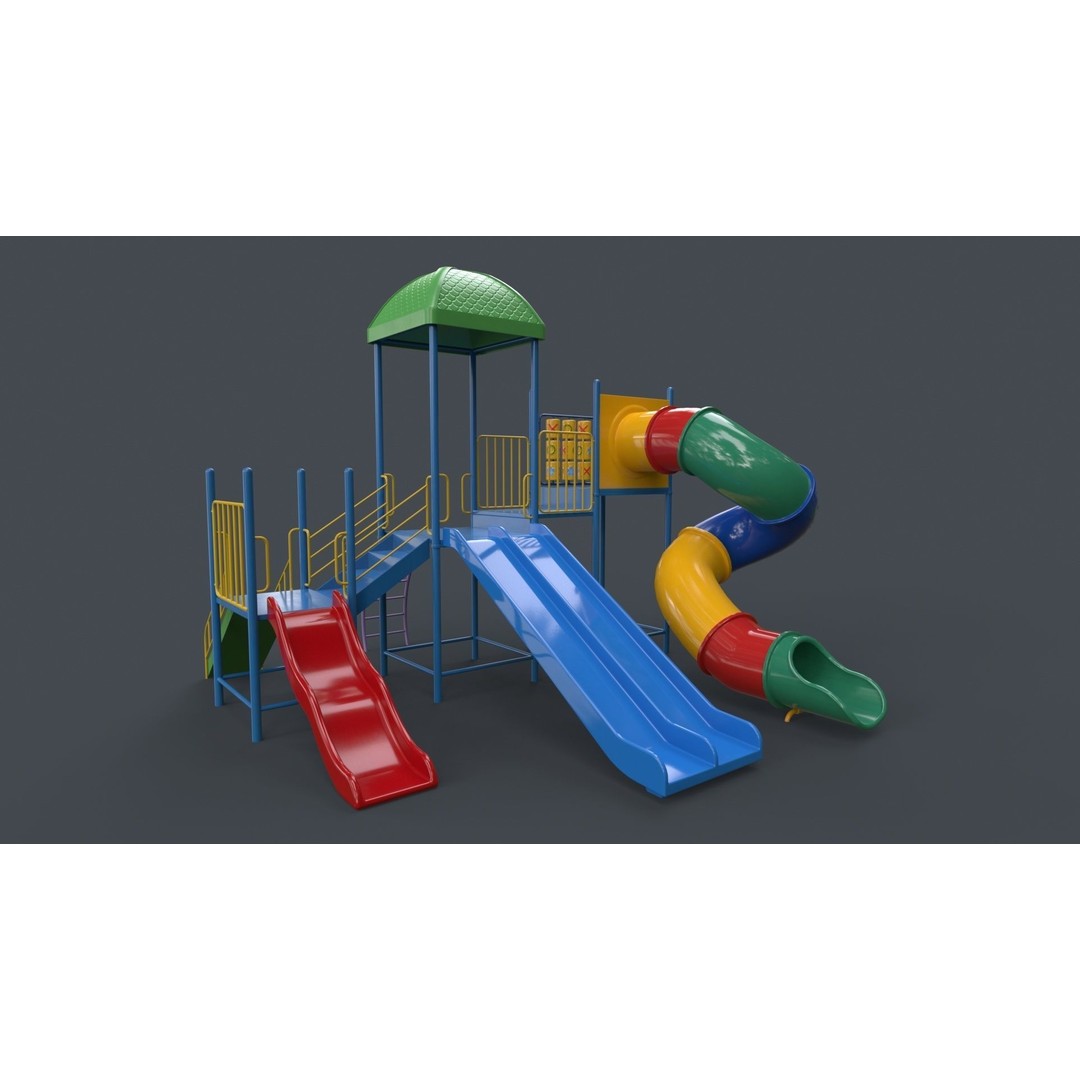 Outdoor Jungle Gym 3D Model – Low Poly PBR Game Asset, FBX - View 41