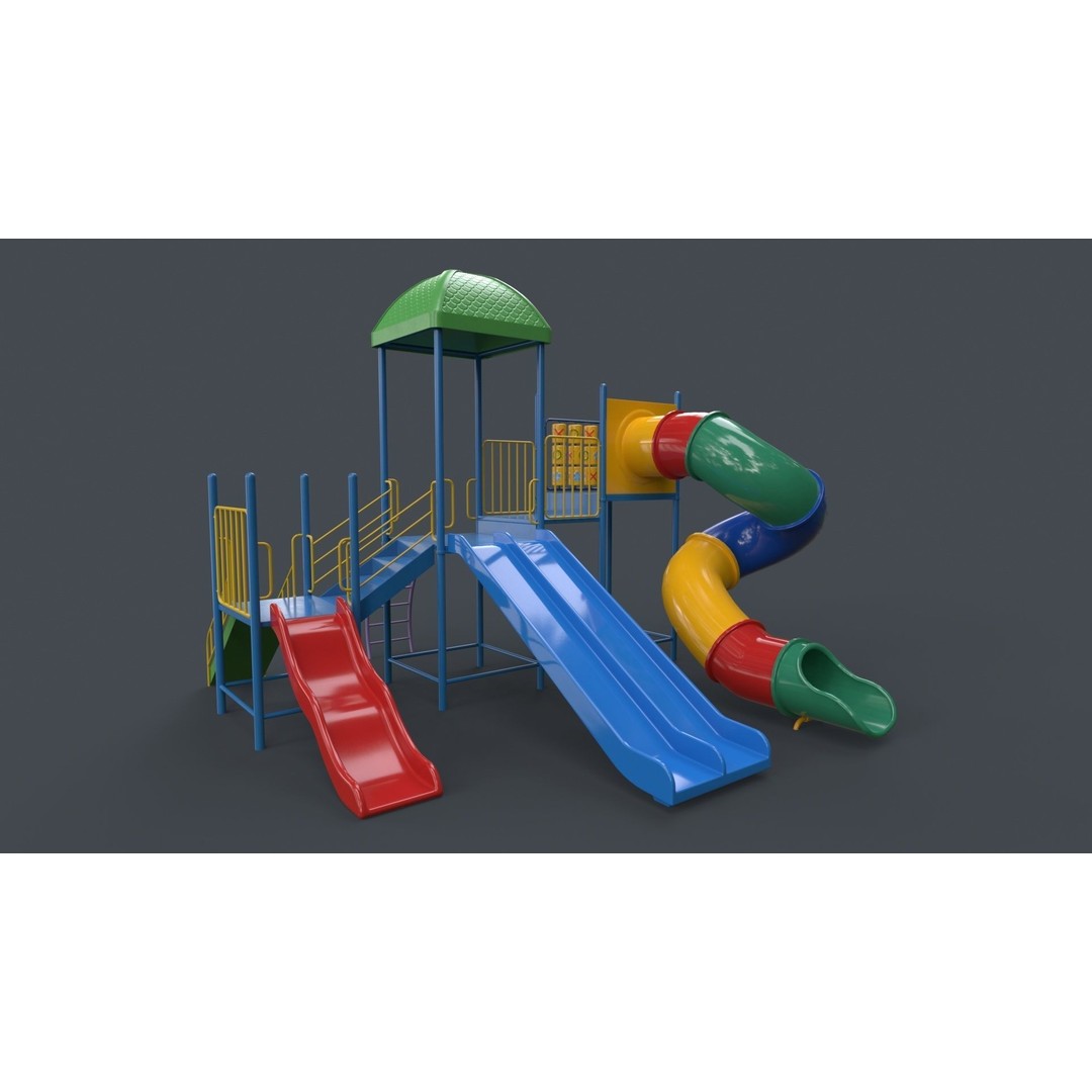 Outdoor Jungle Gym 3D Model – Low Poly PBR Game Asset, FBX - View 43