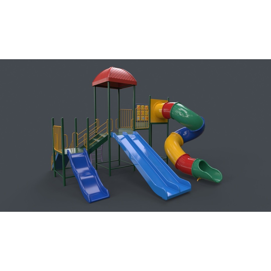 Outdoor Jungle Gym 3D Model – Low Poly PBR Game Asset, FBX - View 47