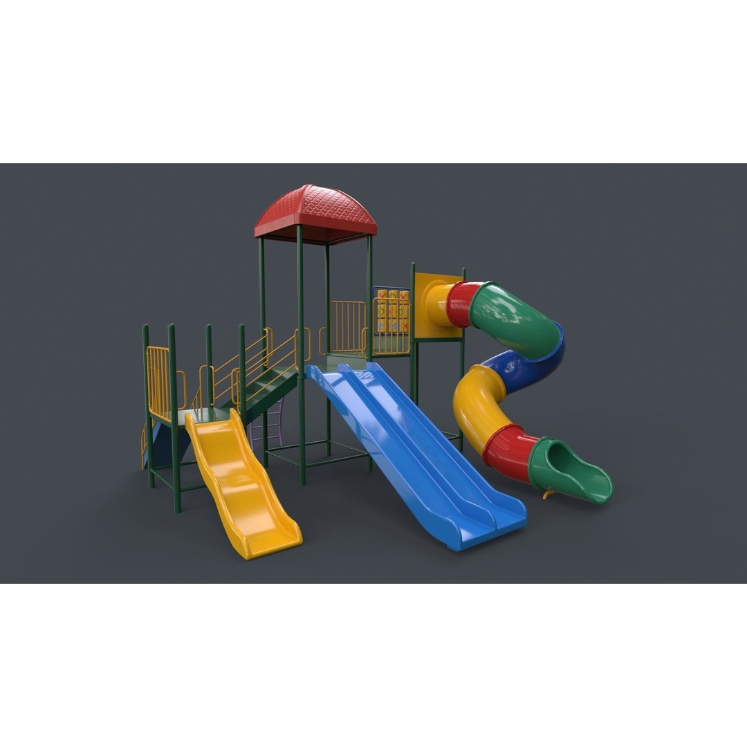 Outdoor Jungle Gym 3D Model – Low Poly PBR Game Asset, FBX - View 49