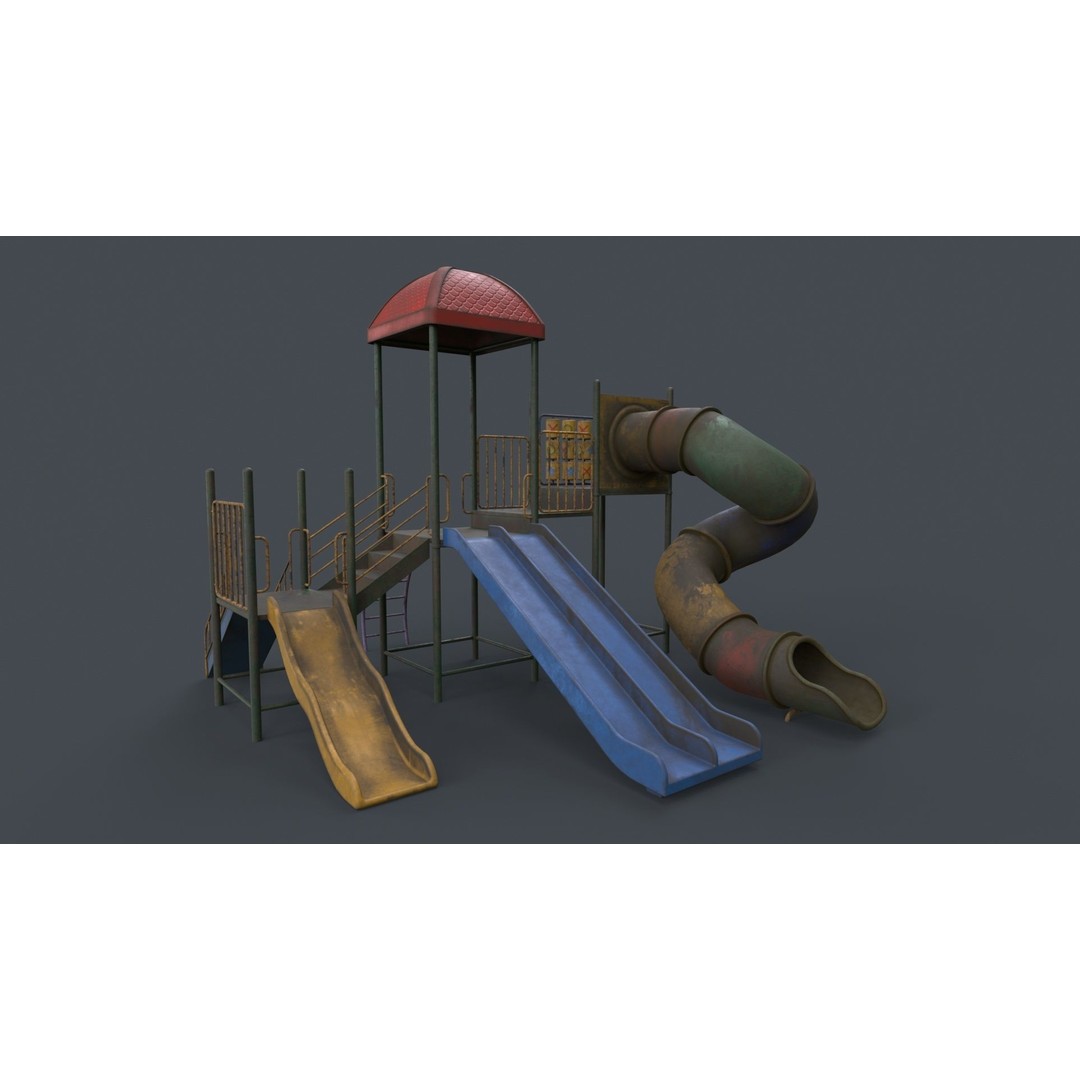 Outdoor Jungle Gym 3D Model – Low Poly PBR Game Asset, FBX - View 50