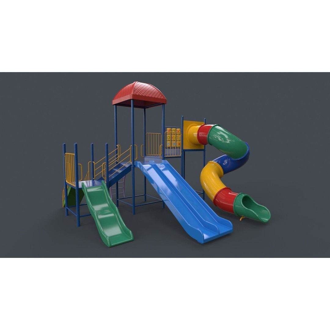 Outdoor Jungle Gym 3D Model – Low Poly PBR Game Asset, FBX - View 51