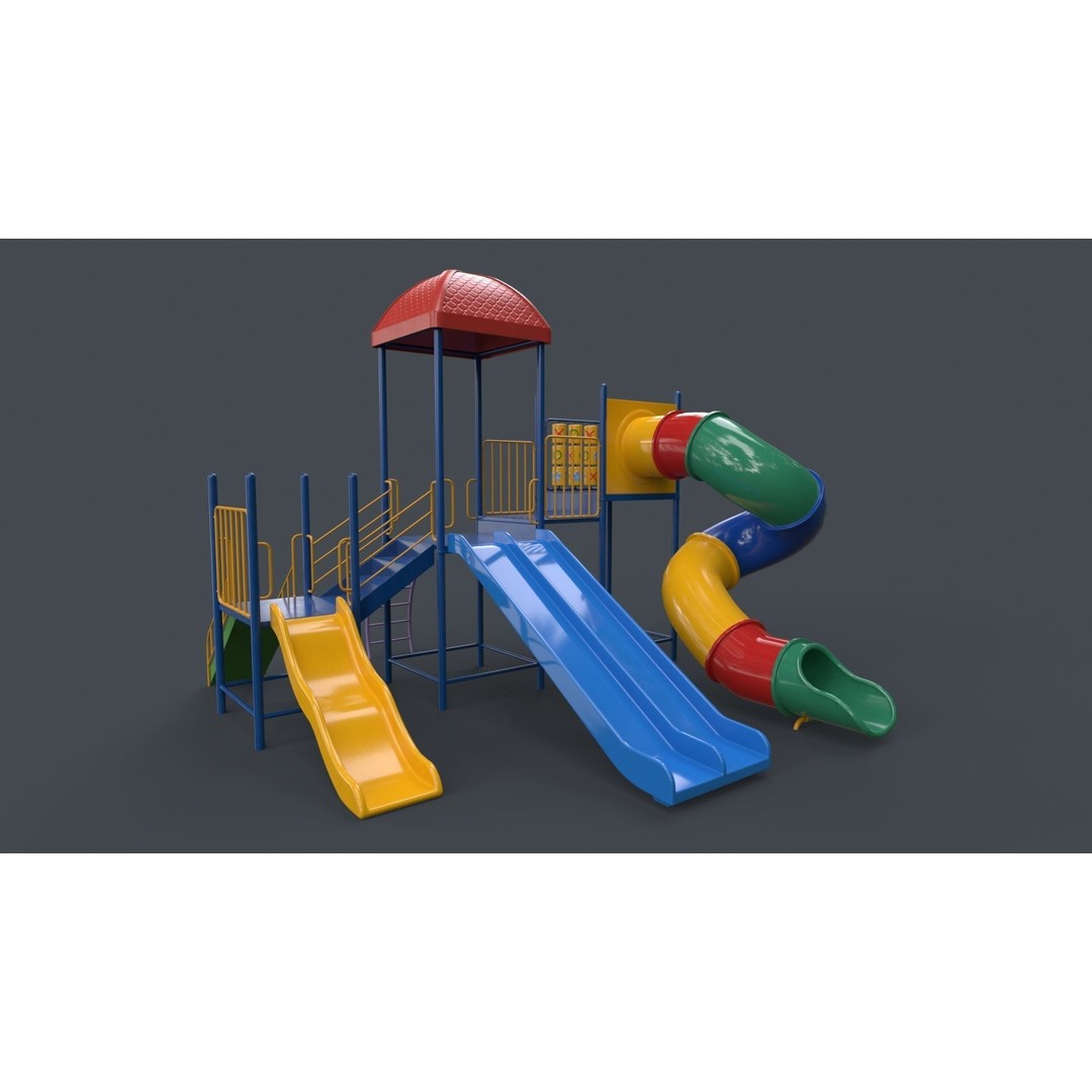Outdoor Jungle Gym 3D Model – Low Poly PBR Game Asset, FBX - View 53