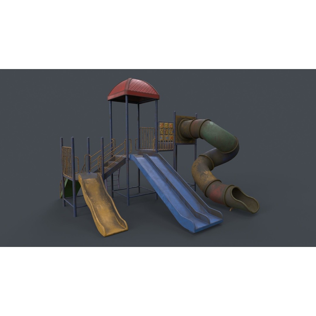 Outdoor Jungle Gym 3D Model – Low Poly PBR Game Asset, FBX - View 54