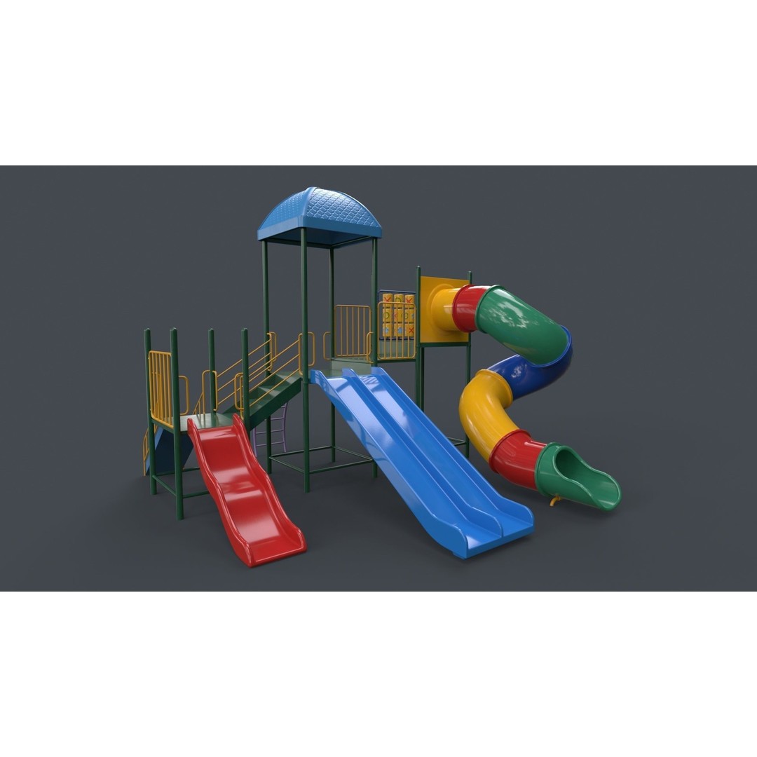 Outdoor Jungle Gym 3D Model – Low Poly PBR Game Asset, FBX - View 55