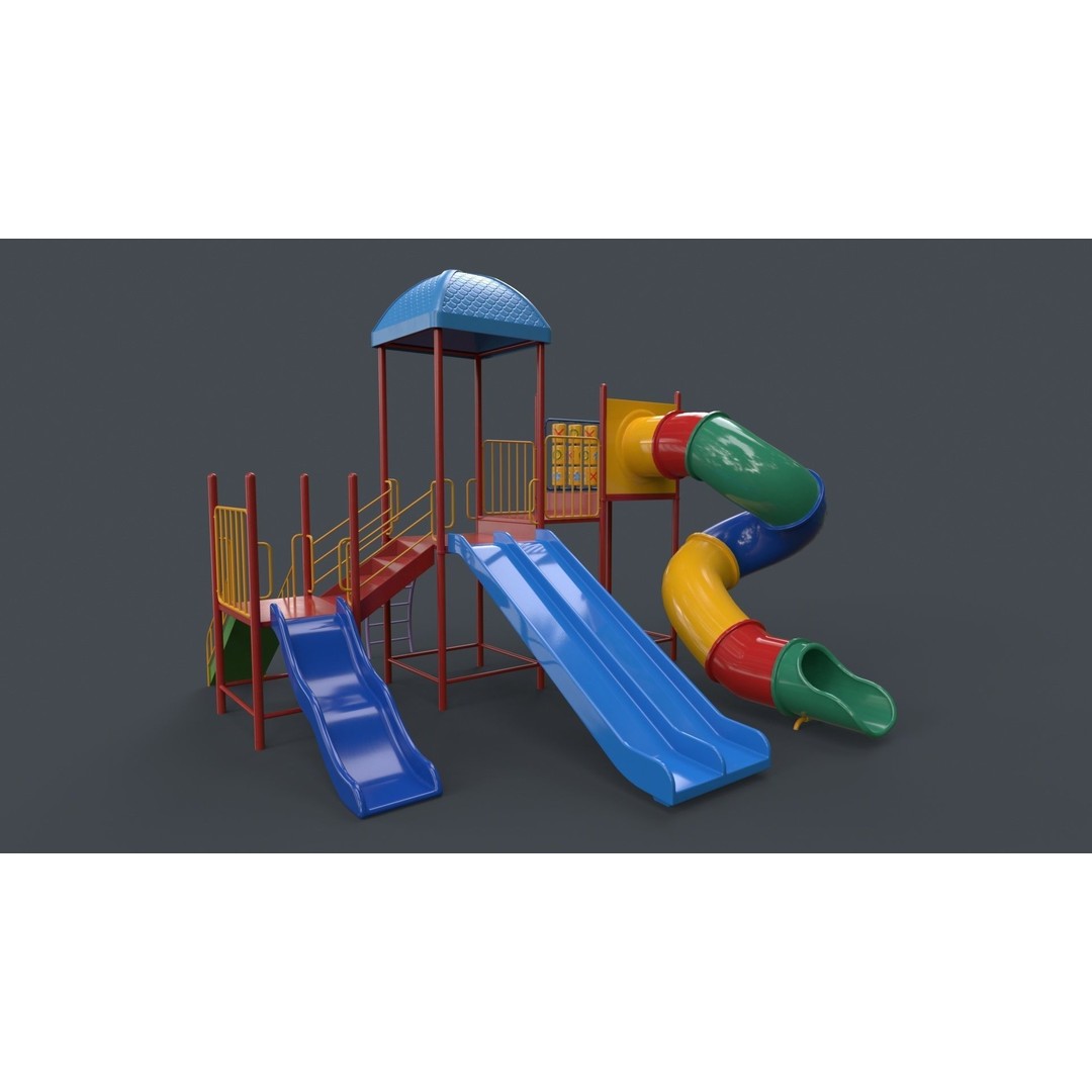 Outdoor Jungle Gym 3D Model – Low Poly PBR Game Asset, FBX - View 57