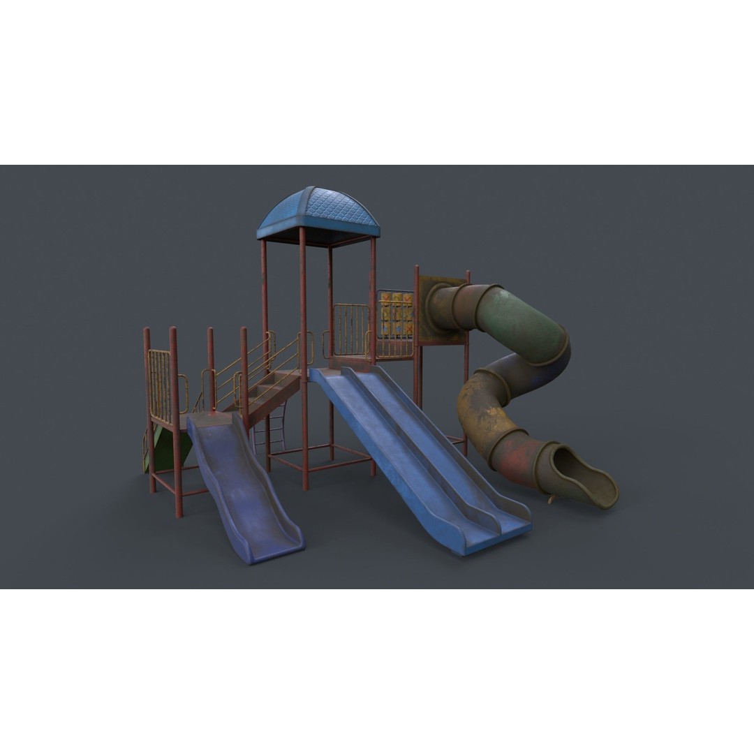 Outdoor Jungle Gym 3D Model – Low Poly PBR Game Asset, FBX - View 58