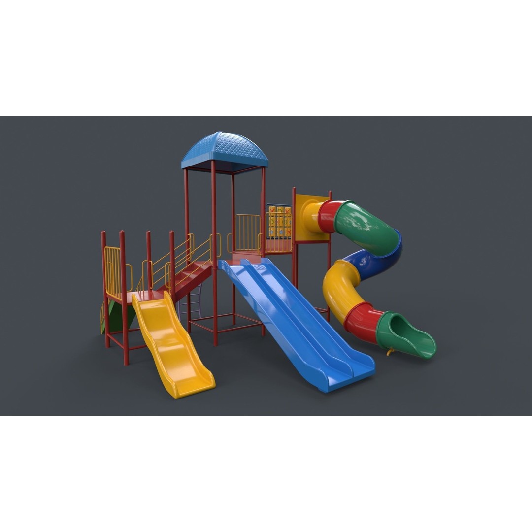 Outdoor Jungle Gym 3D Model – Low Poly PBR Game Asset, FBX - View 59
