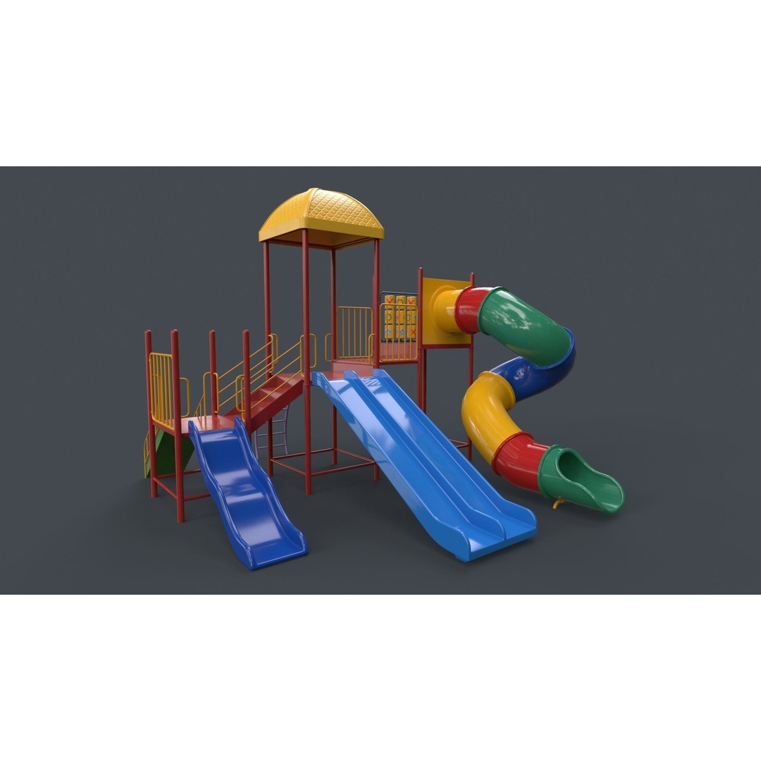 Outdoor Jungle Gym 3D Model – Low Poly PBR Game Asset, FBX - View 63