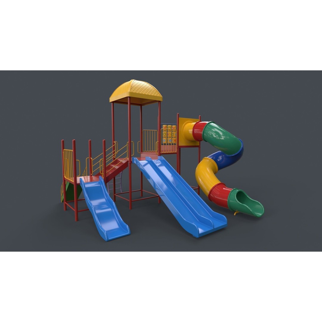 Outdoor Jungle Gym 3D Model – Low Poly PBR Game Asset, FBX - View 65