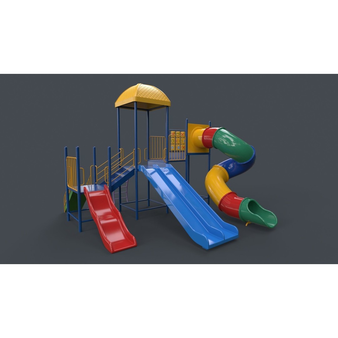 Outdoor Jungle Gym 3D Model – Low Poly PBR Game Asset, FBX - View 67