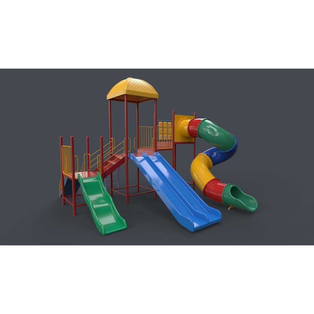 Outdoor Jungle Gym 3D Model – Low Poly PBR Game Asset, FBX - View 69