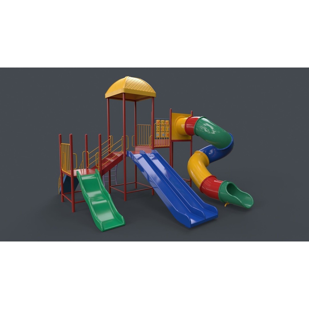 Outdoor Jungle Gym 3D Model – Low Poly PBR Game Asset, FBX - View 71