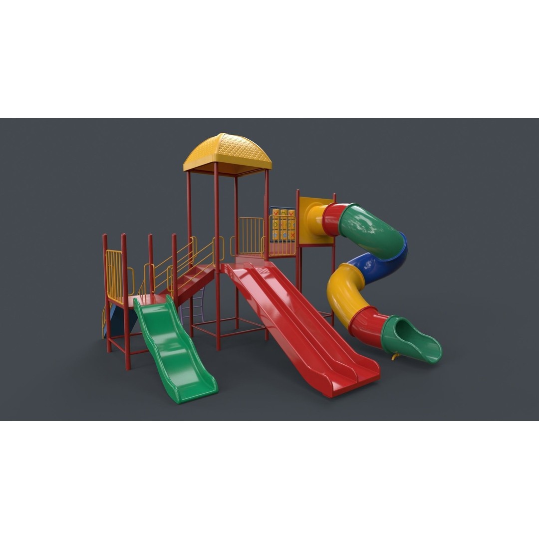 Outdoor Jungle Gym 3D Model – Low Poly PBR Game Asset, FBX - View 75