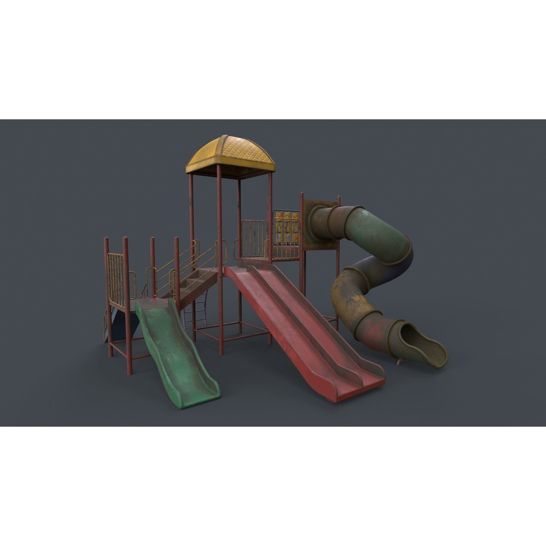 Outdoor Jungle Gym 3D Model – Low Poly PBR Game Asset, FBX - View 76