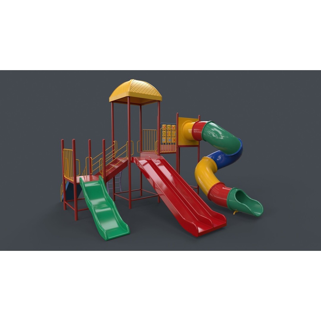 Outdoor Jungle Gym 3D Model – Low Poly PBR Game Asset, FBX - View 77