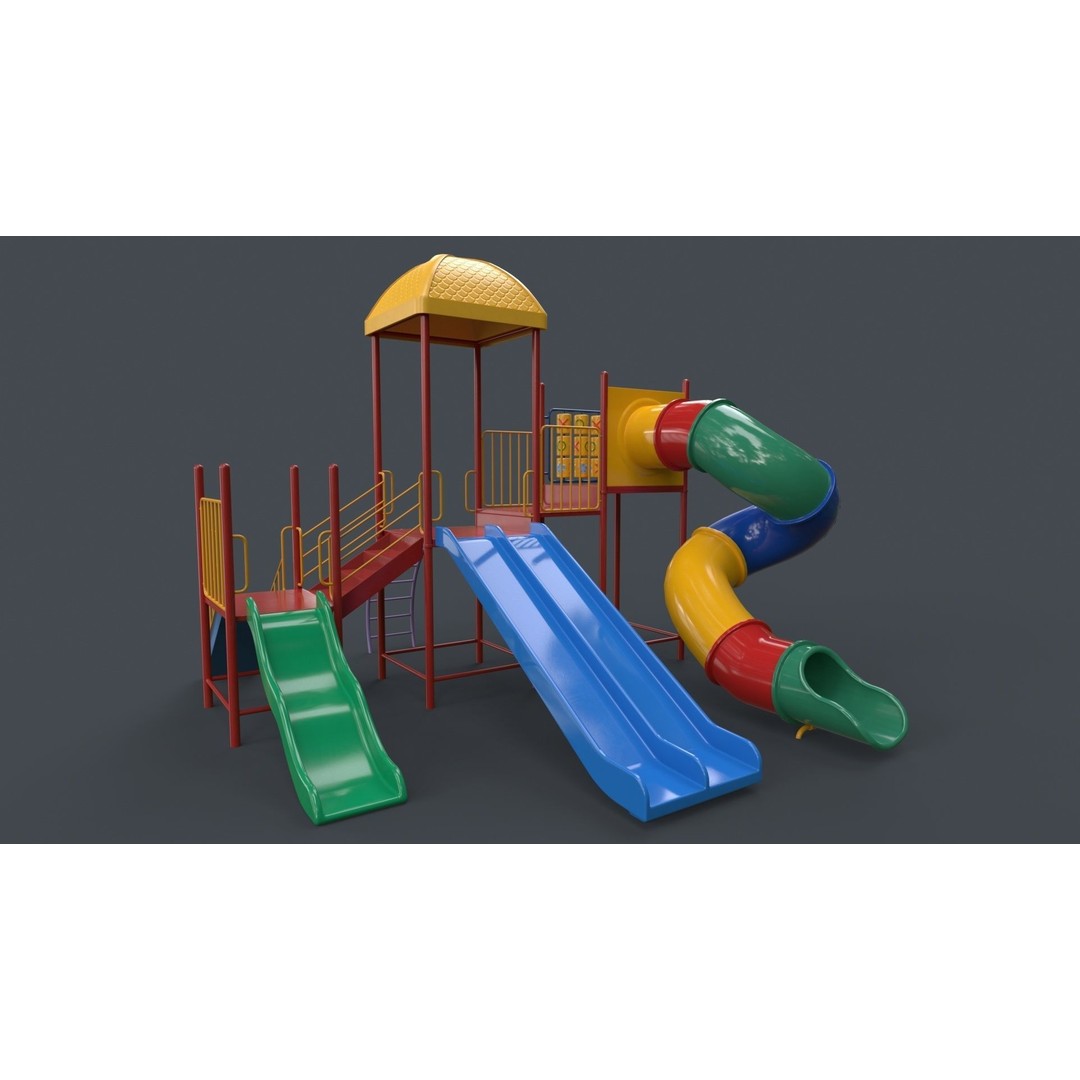 Outdoor Jungle Gym 3D Model – Low Poly PBR Game Asset, FBX - View 8