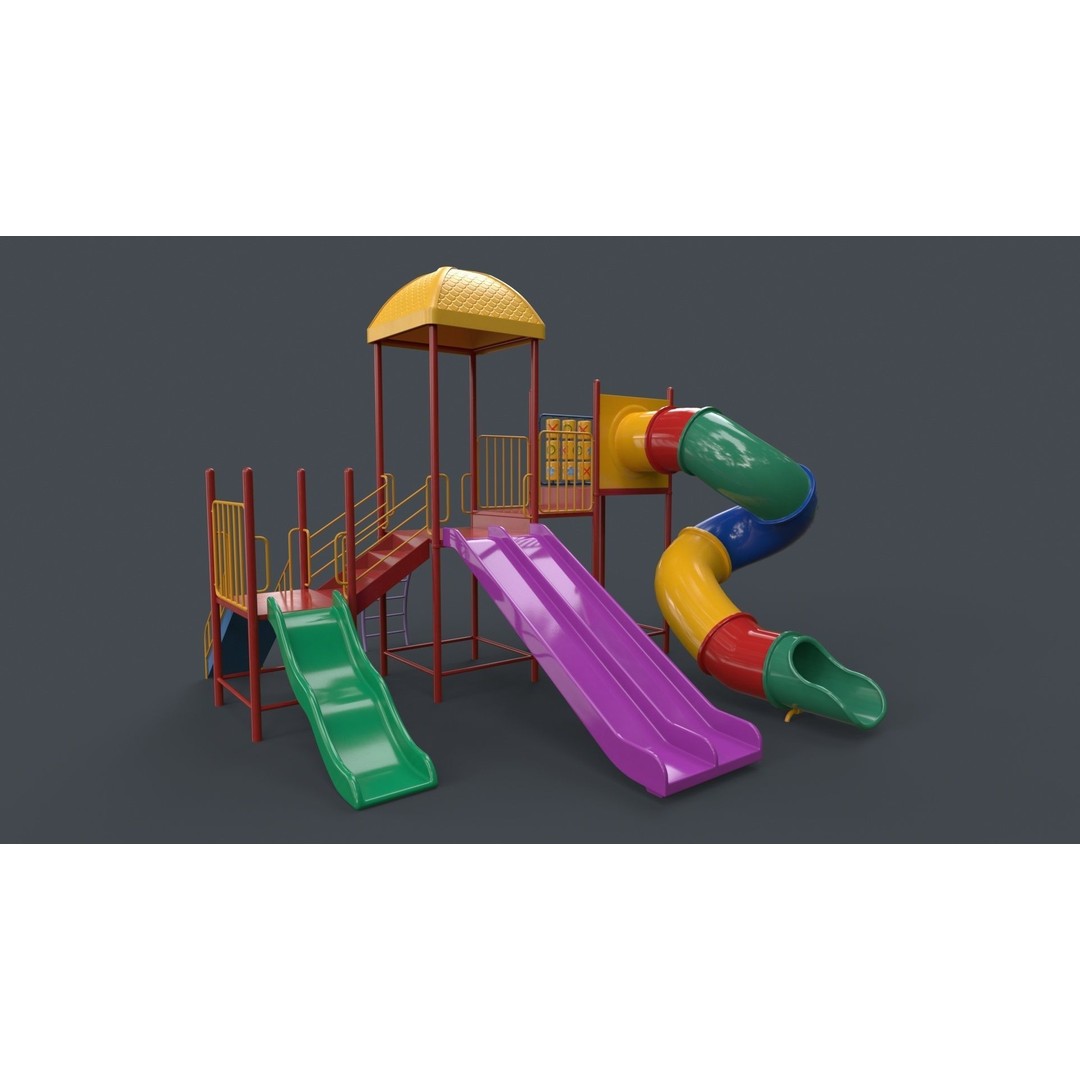 Outdoor Jungle Gym 3D Model – Low Poly PBR Game Asset, FBX - View 81