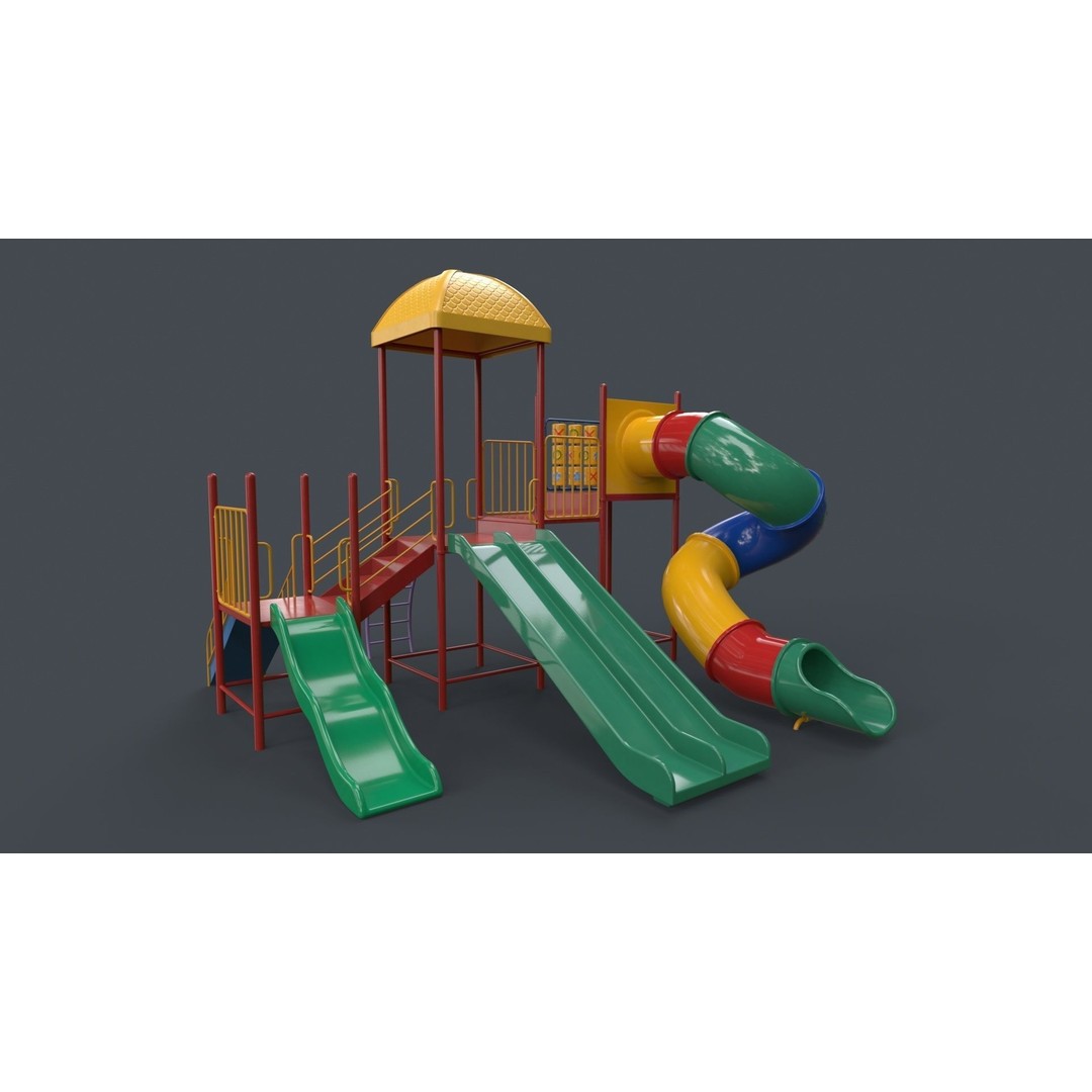 Outdoor Jungle Gym 3D Model – Low Poly PBR Game Asset, FBX - View 83
