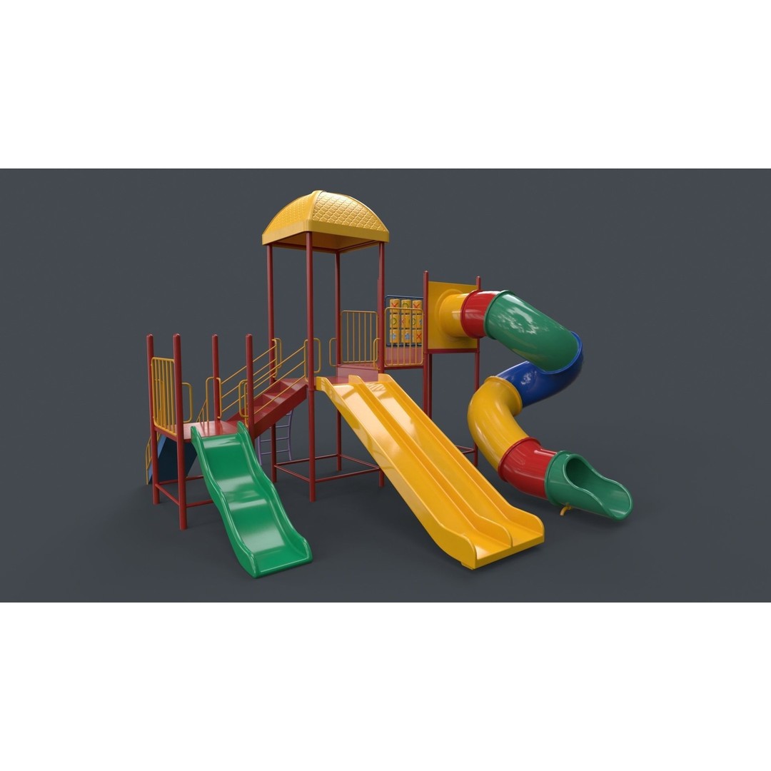 Outdoor Jungle Gym 3D Model – Low Poly PBR Game Asset, FBX - View 91