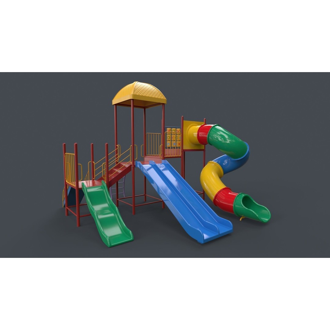 Outdoor Jungle Gym 3D Model – Low Poly PBR Game Asset, FBX - View 93