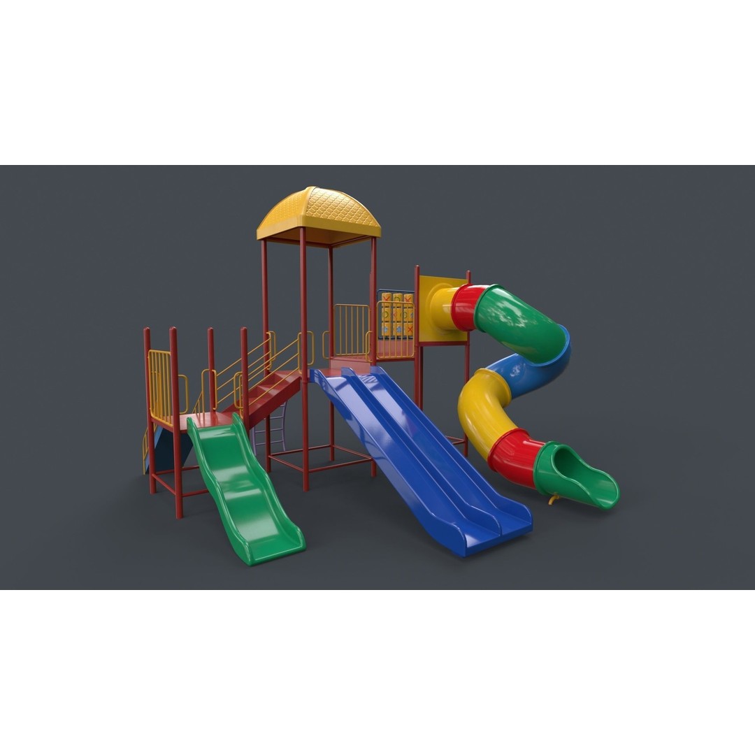 Outdoor Jungle Gym 3D Model – Low Poly PBR Game Asset, FBX - View 95