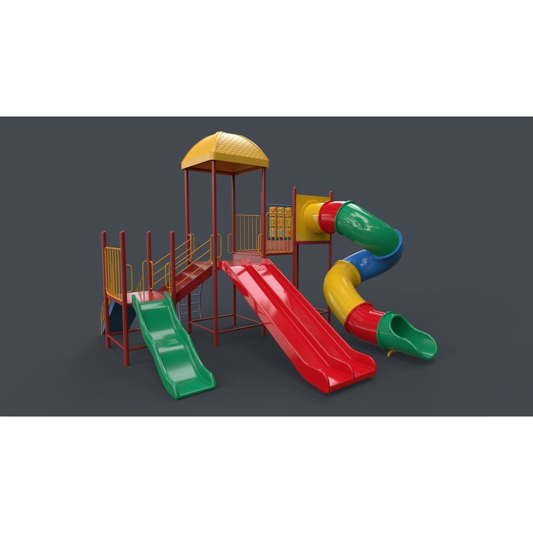 Outdoor Jungle Gym 3D Model – Low Poly PBR Game Asset, FBX - View 97