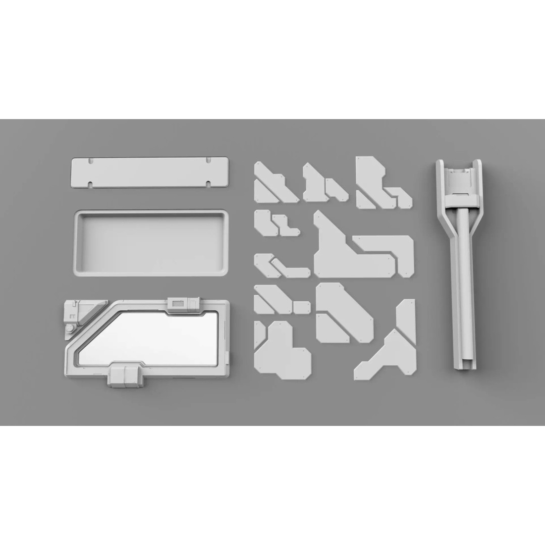 Sci-Fi Trim Sheets 3D Model – High Poly Environment Asset, OBJ, FBX - View 10