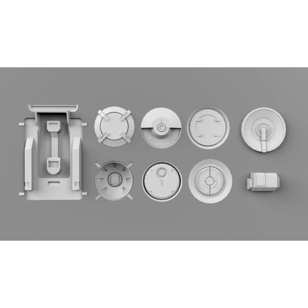 Sci-Fi Trim Sheets 3D Model – High Poly Environment Asset, OBJ, FBX - View 11