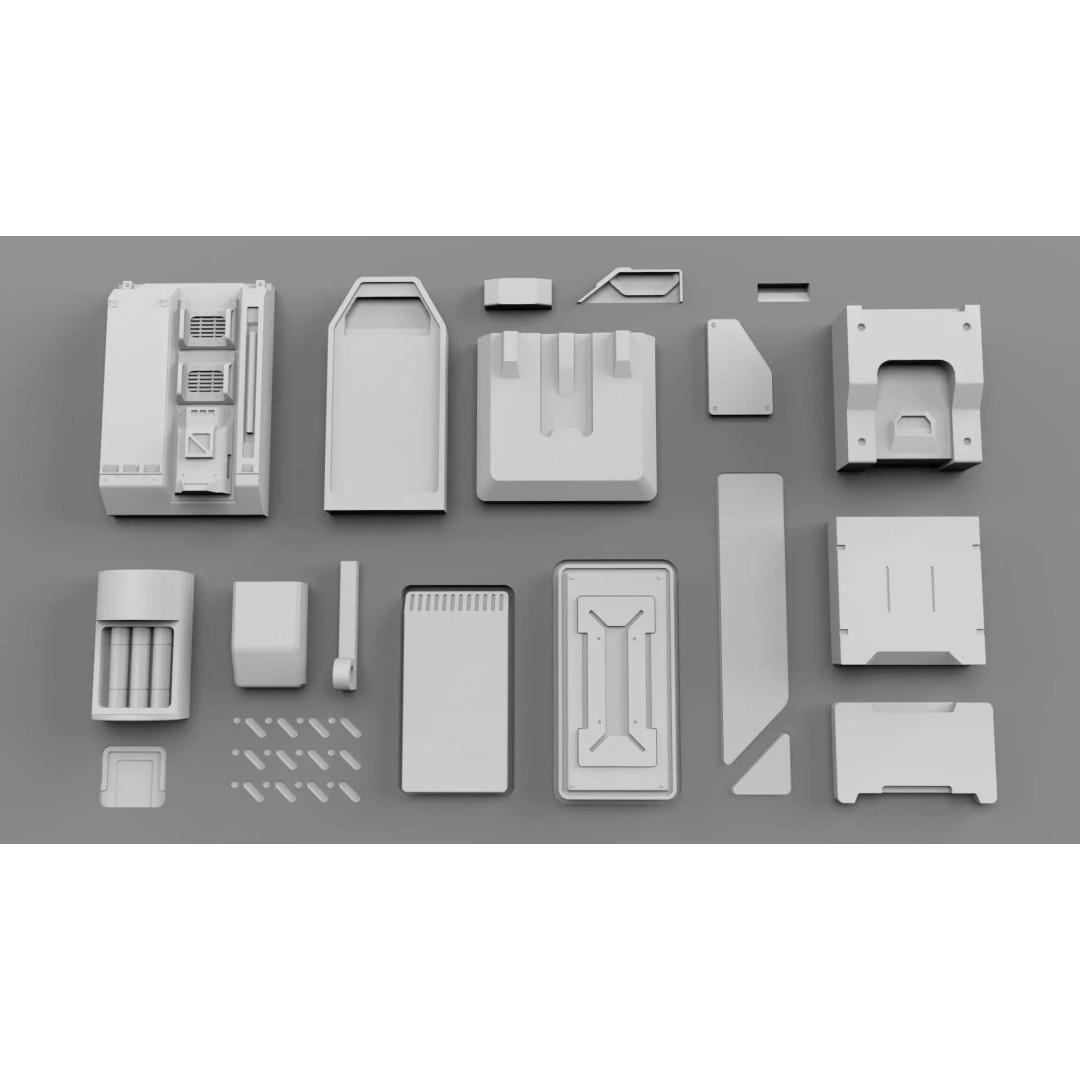 Sci-Fi Trim Sheets 3D Model – High Poly Environment Asset, OBJ, FBX - View 14