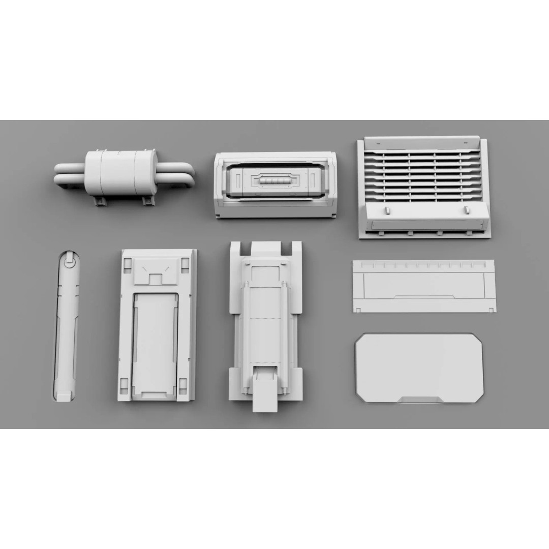 Sci-Fi Trim Sheets 3D Model – High Poly Environment Asset, OBJ, FBX - View 16