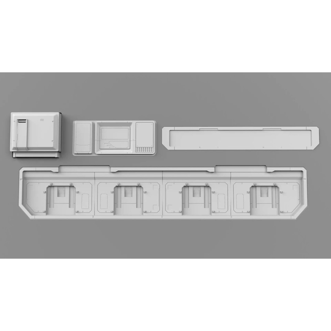Sci-Fi Trim Sheets 3D Model – High Poly Environment Asset, OBJ, FBX - View 17