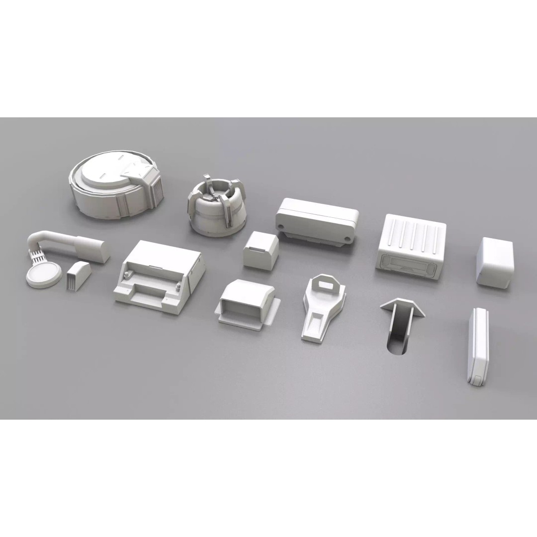 Sci-Fi Trim Sheets 3D Model – High Poly Environment Asset, OBJ, FBX - View 18