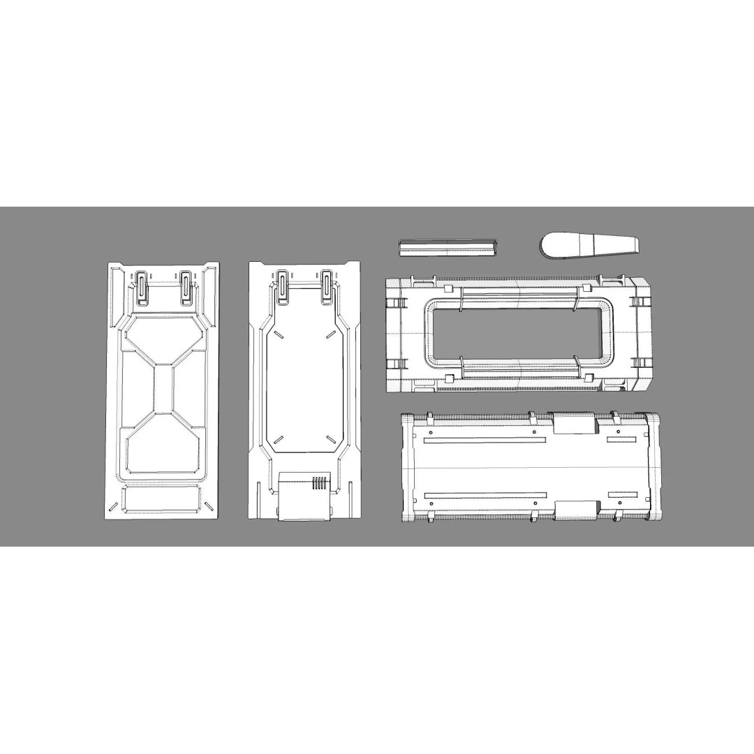 Sci-Fi Trim Sheets 3D Model – High Poly Environment Asset, OBJ, FBX - View 25