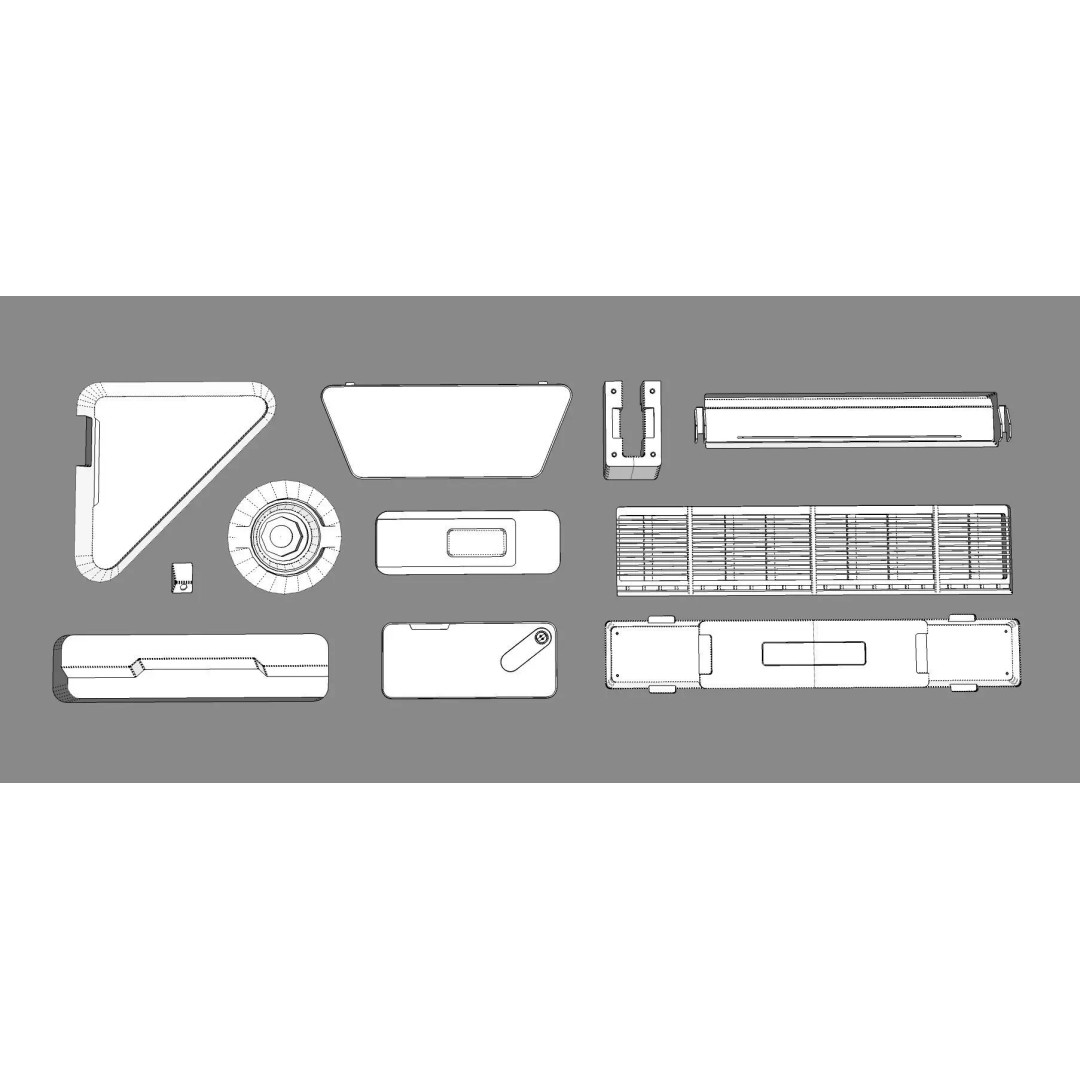 Sci-Fi Trim Sheets 3D Model – High Poly Environment Asset, OBJ, FBX - View 29