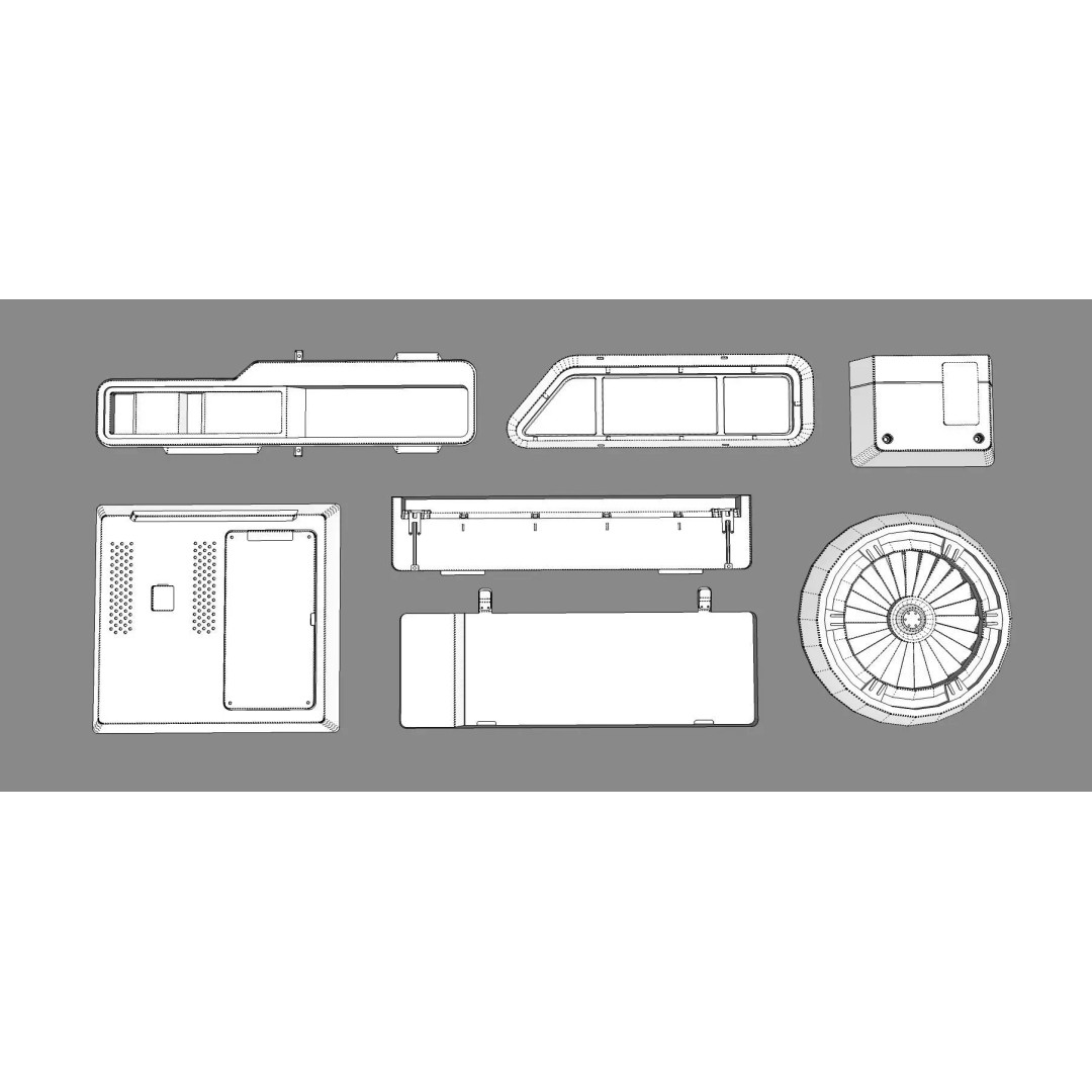 Sci-Fi Trim Sheets 3D Model – High Poly Environment Asset, OBJ, FBX - View 30