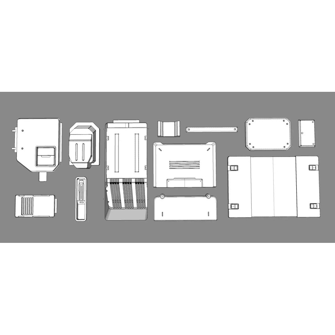 Sci-Fi Trim Sheets 3D Model – High Poly Environment Asset, OBJ, FBX - View 32