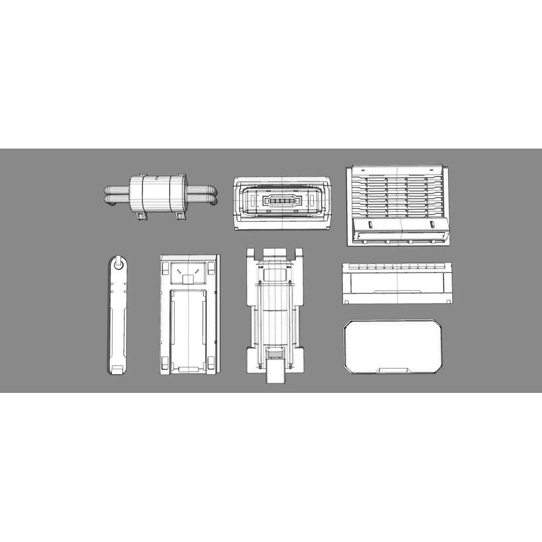 Sci-Fi Trim Sheets 3D Model – High Poly Environment Asset, OBJ, FBX - View 33