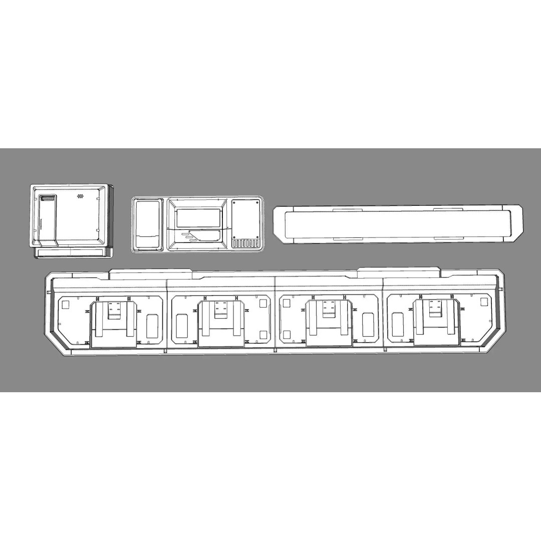 Sci-Fi Trim Sheets 3D Model – High Poly Environment Asset, OBJ, FBX - View 34