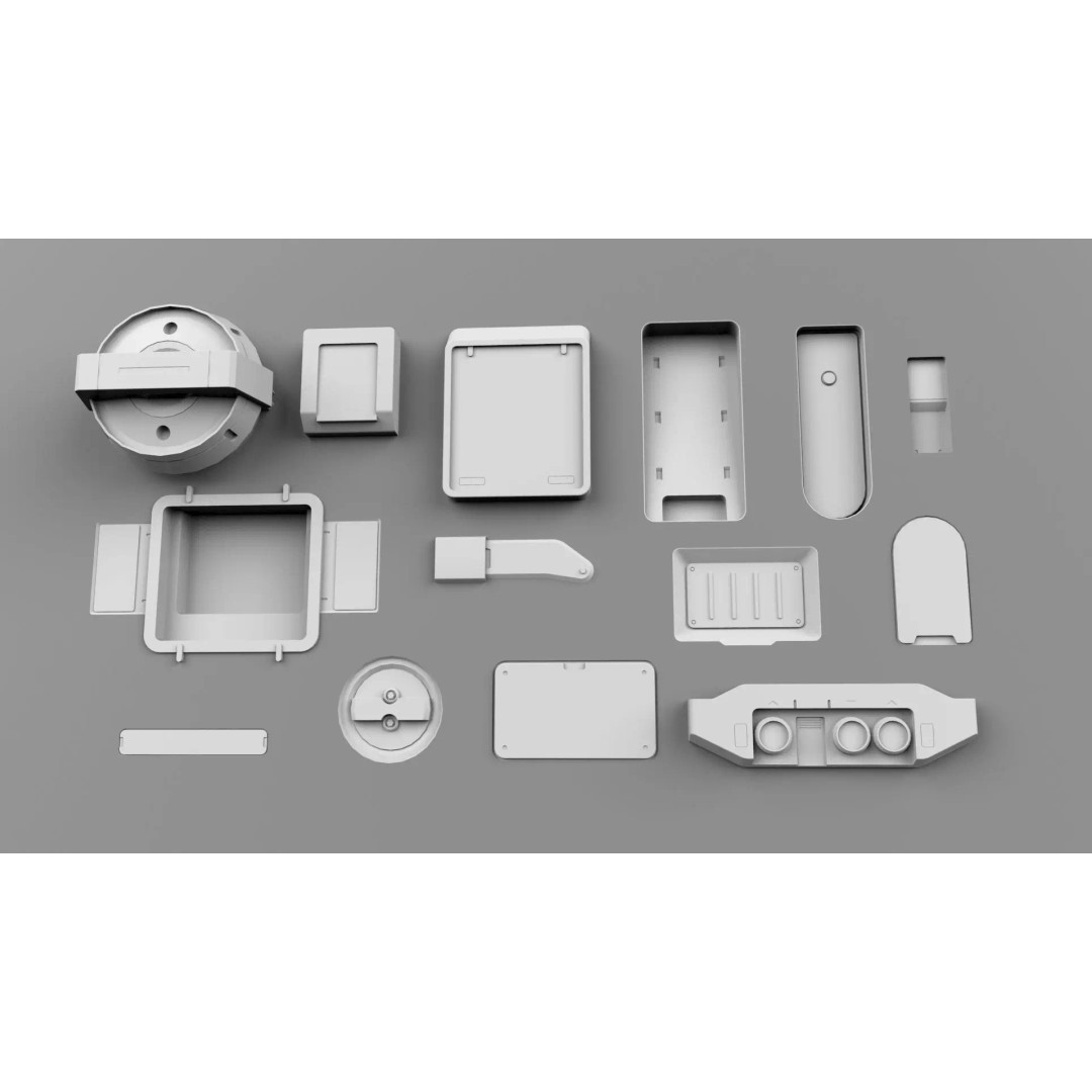 Sci-Fi Trim Sheets 3D Model – High Poly Environment Asset, OBJ, FBX - View 4