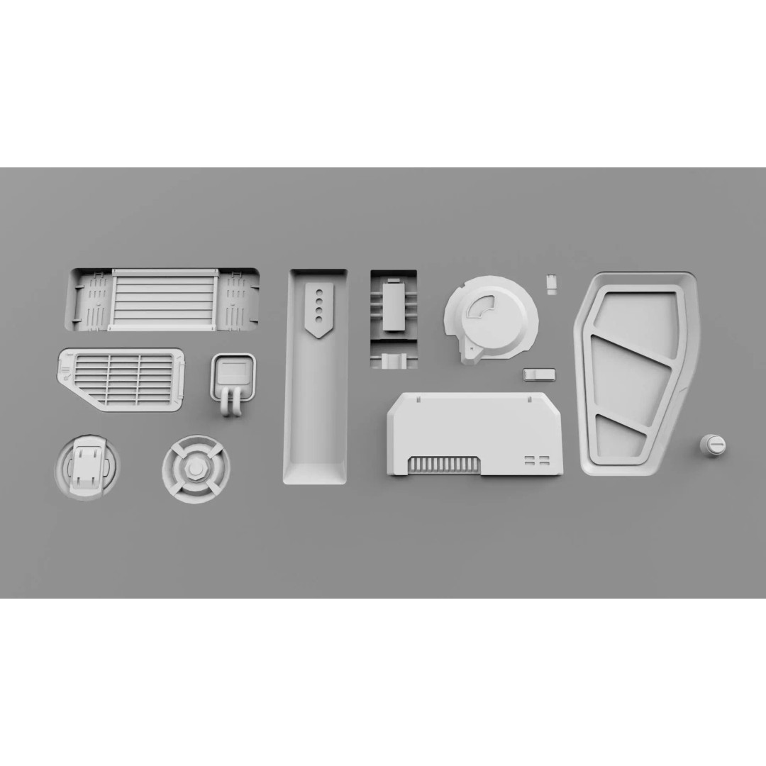 Sci-Fi Trim Sheets 3D Model – High Poly Environment Asset, OBJ, FBX - View 7