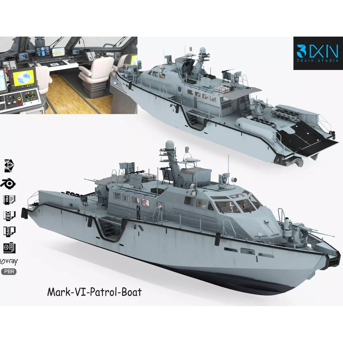Mark VI Patrol Boat - High-Quality 3D Model - View 2