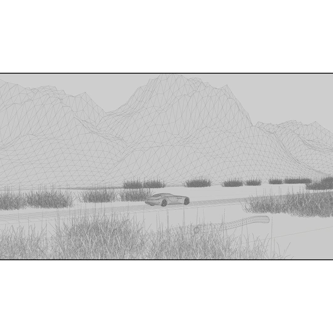Desert Highway 3D Model – Detailed PBR Landscape Asset, FBX - View 14