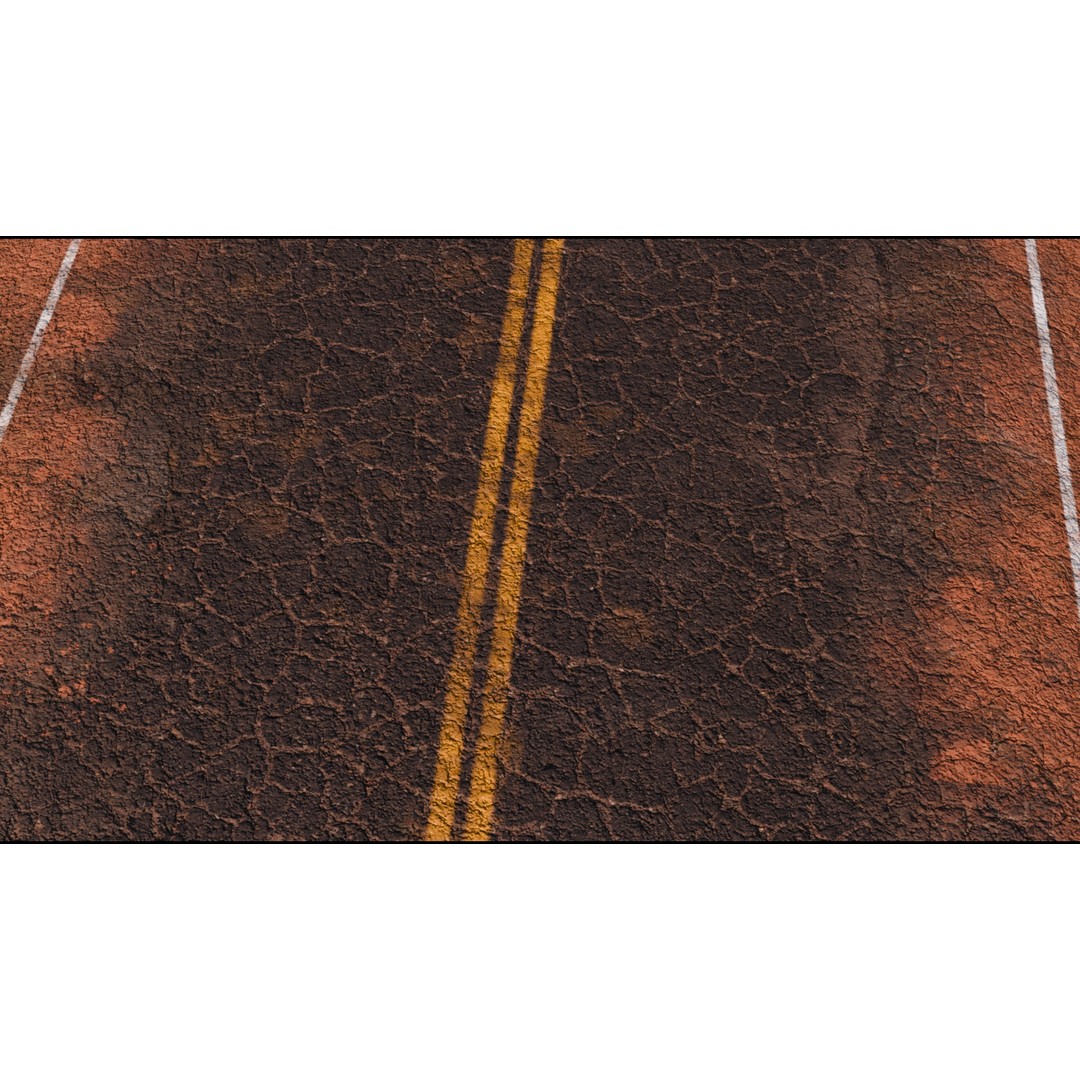 Desert Highway 3D Model – Detailed PBR Landscape Asset, FBX - View 4