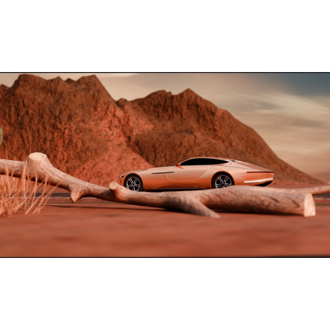 Desert Highway 3D Model – Detailed PBR Landscape Asset, FBX - View 6